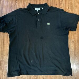 Lacoste Men's Black Polo Shirt Size XL